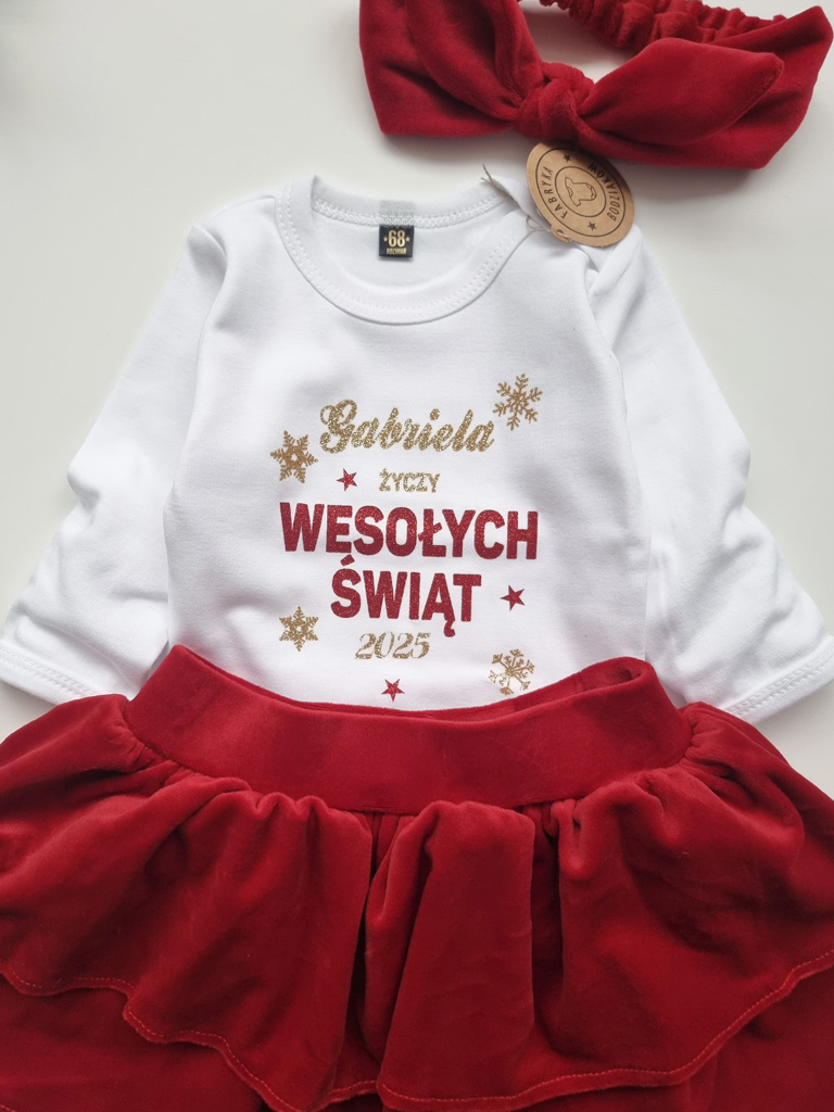 Wesołych Świąt życzy + imię dziecka
