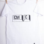 Koszulka biała z nadrukiem CTRL C rozmiar M