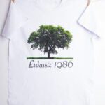 Koszulka męska biała Łukasz 1986 rozmiar L