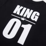 Koszulka czarna męska z nadrukiem King 01 na plecach rozmiar M