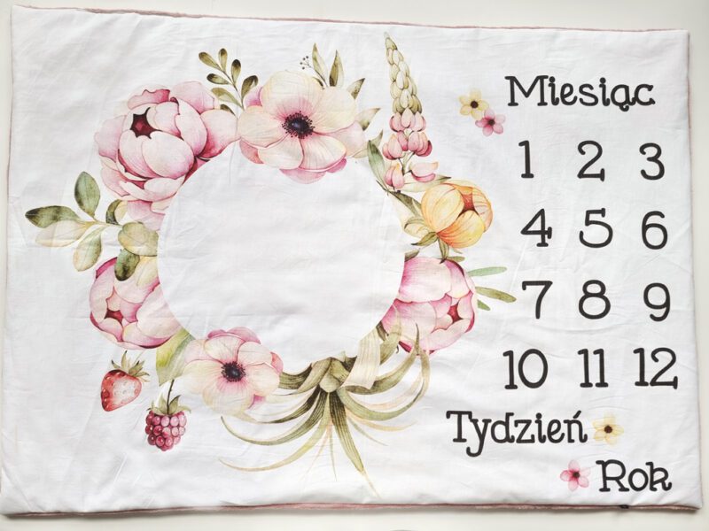Fotomata kocyk do zdjęć kwiaty róż - obrazek 3