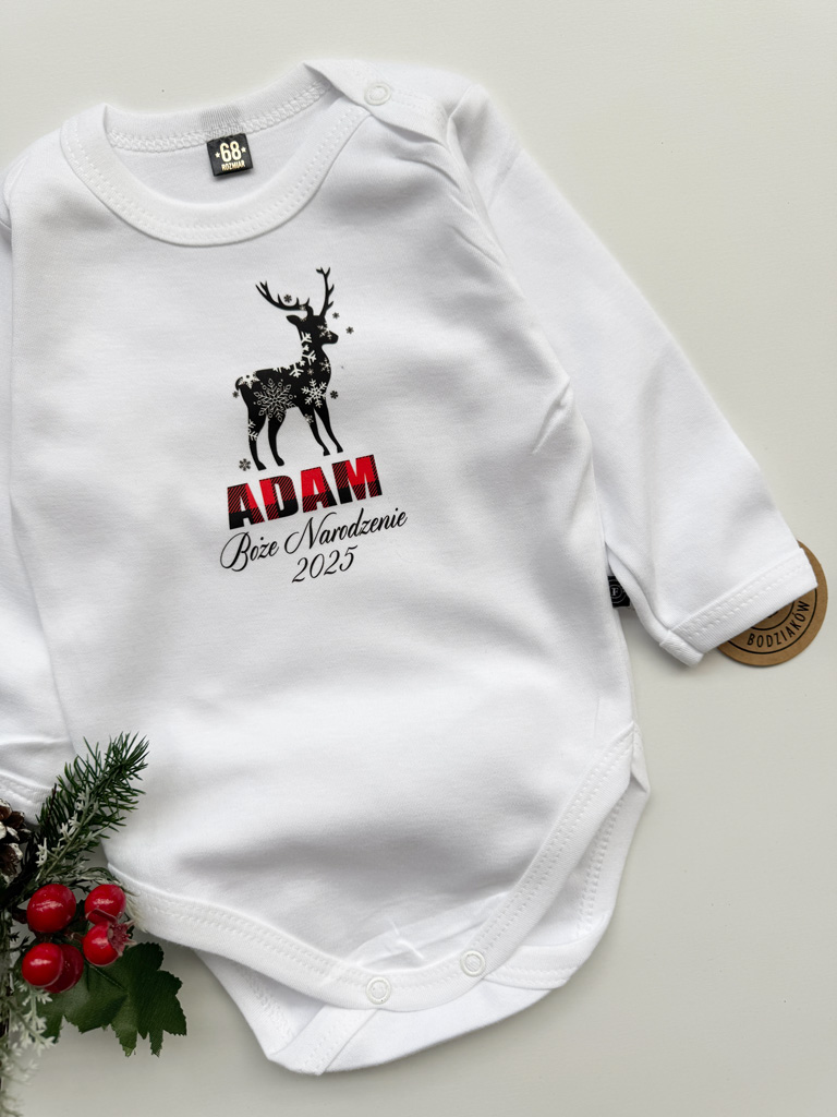 Koszulka/body niemowlęce Boże Narodzenie+imię dziecka