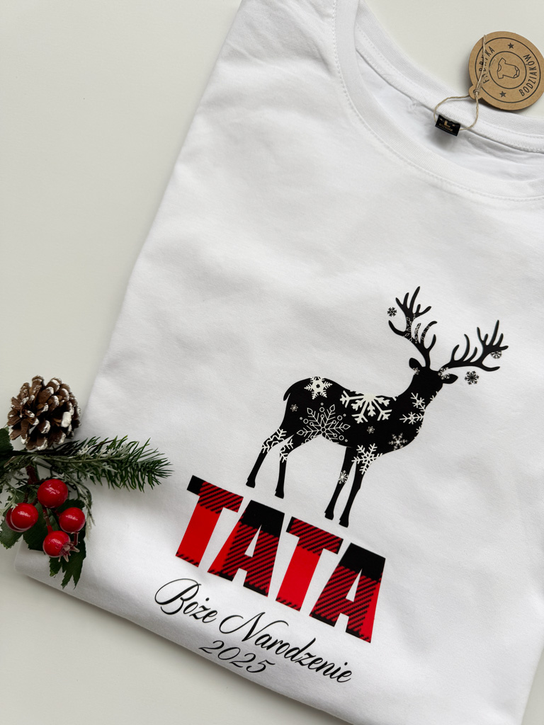 Męska koszulka na Boże Narodzenie dla taty