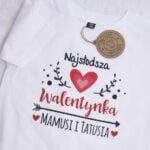 Koszulka z krótkim rękawem Najsłodsza Walentynka Mamusi i Tatusia, rozmiar 92