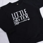Bluza czarna rozmiar 80 z napisem little sister