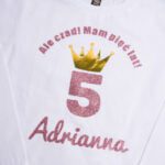 Koszulka z długim rękawem na 5 urodziny Adrianna rozmiar 110
