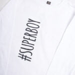 Koszulka biała z długim rękawem #superboy rozmiar 110