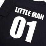 Koszulka czarna z krótkim rękawem little man 01 na plecach rozmiar 110