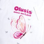 Koszulka biała z krótkim rękawem Olusia nasz motylek rozmiar 86