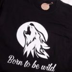 Koszulka męska czarna rozmiar XL standard Born to be wild