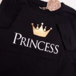 Koszulka czarna  z krótkim rękawem rozmiar 116  Princess