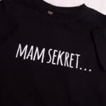 Koszulka czarna z krótkim rękawem rozmiar 122 Sekret będę starszym bratem