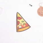 Koszulka biała z krótkim rękawem rozmiar 68 Pizza