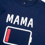 Koszulka granatowa damska rozmiar XXL luźna Baterie mama