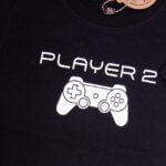 Koszulka czarna z krótkim rękawem Player 2 na plecach Mikołaj rozmiar 98