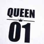 Koszulka biała standard damska rozmiar M Queen 01 na plecach