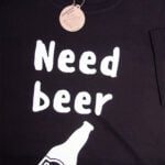 Koszulka męska czarna rozmiar L fason slim Need beer
