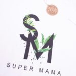 Koszulka damska biała fason standardowy rozmiar S Super mama
