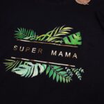 Koszulka czarna damska rozmiar XL luźna Super mama