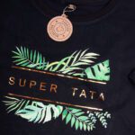 Koszulka męska czarna Slim Super Tata rozmiar XL