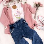 Spodnie niemowlęce w stylu jeansowym dla dziewczynki