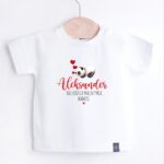 Koszulka/body na Walentynki z pandą + imię dziecka