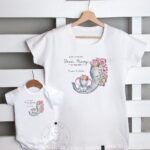 Body/koszulka dla dziewczynki z kwiatowymi słoniami