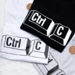 Koszulka męska z nadrukiem CTRL+C „Kopiuj”