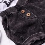 Czarne krótkie spodenki dla chłopca w stylu jeansowych