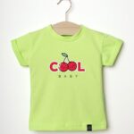 T-shirt dla dziecka z nadrukiem cool baby z wisienkami