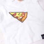 Biała koszulka z krótkim rękawem kawałek pizzy rozmiar 68