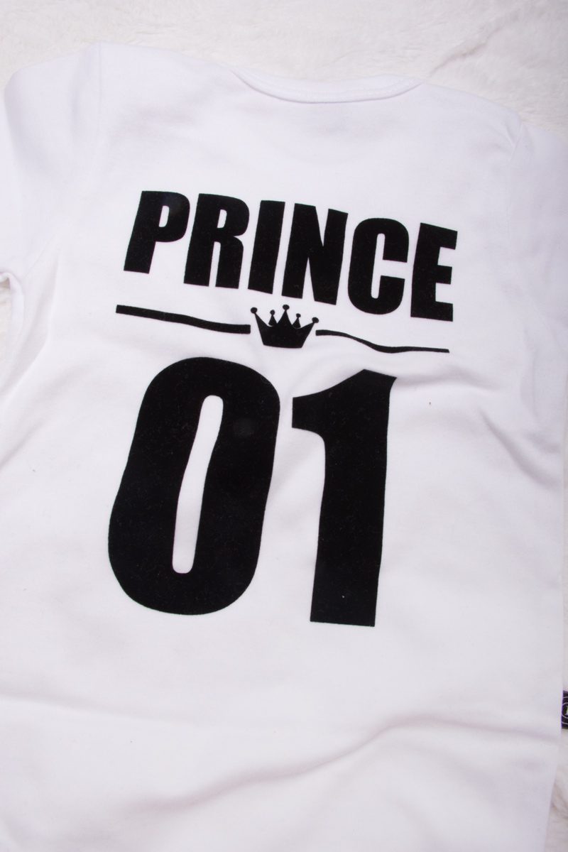 Białe body krótki rękaw Prince 01 rozmiar 74