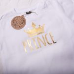 Biała koszulka z krótkim rękawem Prince rozmiar 68
