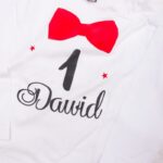 Koszulka biała z długim rękawem rozmiar 80 Na pierwsze urodziny Dawida