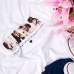 Koszulka damska ze zdjęciami w napisie mama