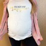 Koszulka ciążowa z nadrukiem I'm not fat