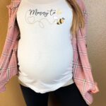 Koszulka ciążowa z nadrukiem Mommy to bee