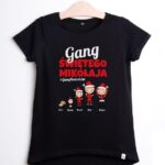 Damska koszulka z nadrukiem świątecznego gangu