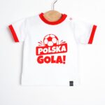 Koszulka z czerwoną lamówką z nadrukiem Polska Gola