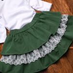 Zielona spódniczka niemowlęca z koronką