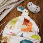 Czapeczka niemowlęca bawełniana kolorowy las