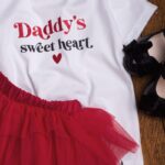 Koszulka dziecięca z nadrukiem Daddy’s sweet heart