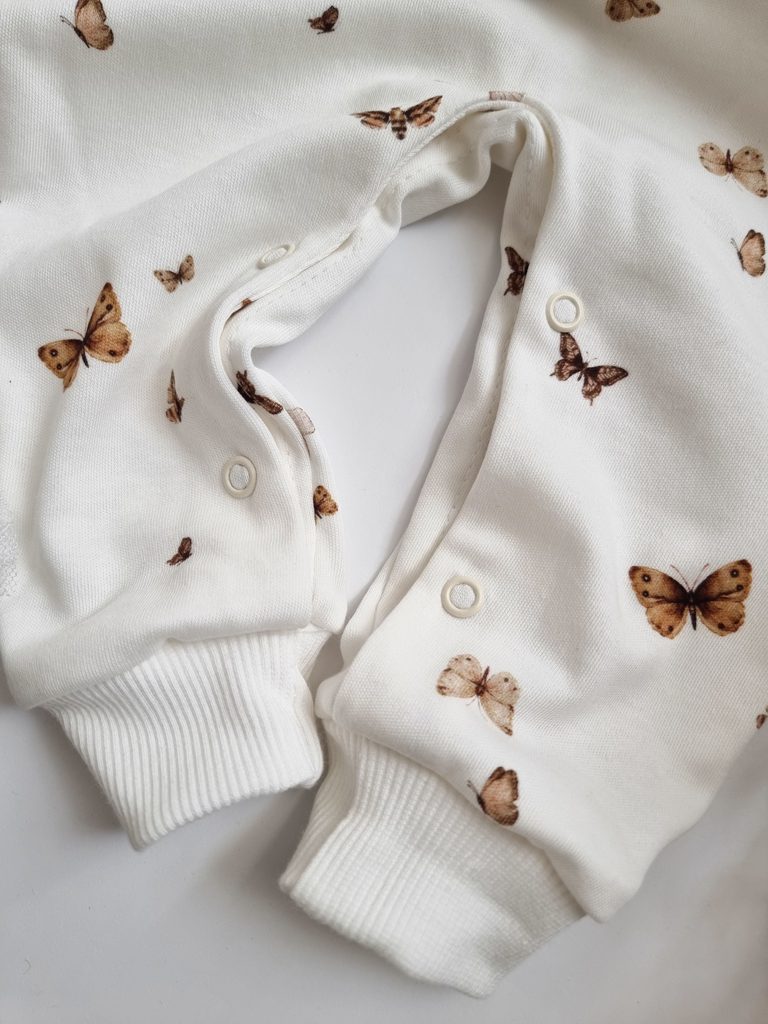 Pajac niemowlęcy bez stópek boho motyle - obrazek 3