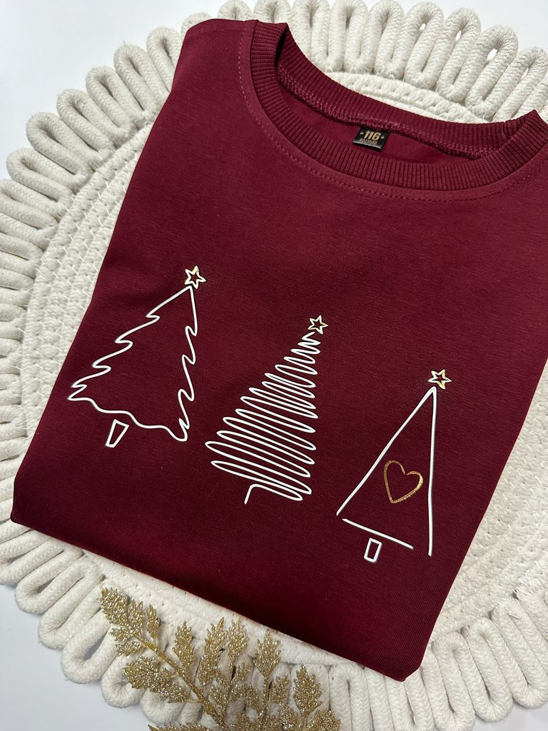 Koszulka dziecięca z nadrukiem choinek