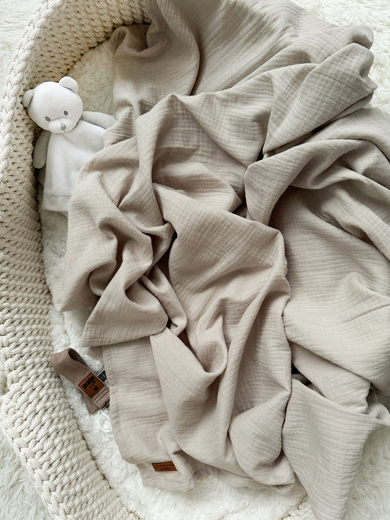 Otulacz muślinowy beż