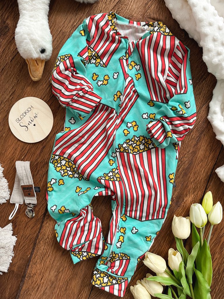 Pajac niemowlęcy na suwak popcorn - obrazek 6