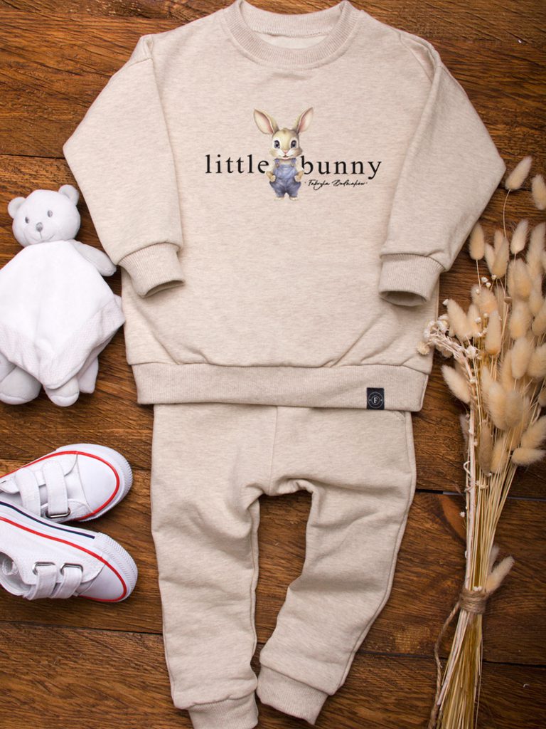 Komplet dla chłopca little bunny  (bluza + spodnie)