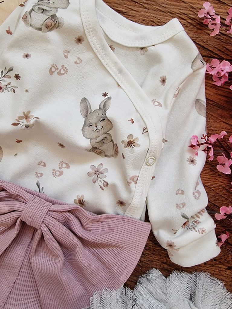 Body kopertowe niemowlęce spacer z króliczkiem