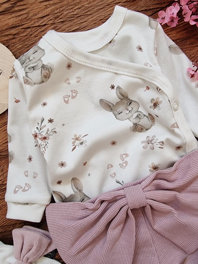 Body kopertowe niemowlęce spacer z króliczkiem - obrazek 3