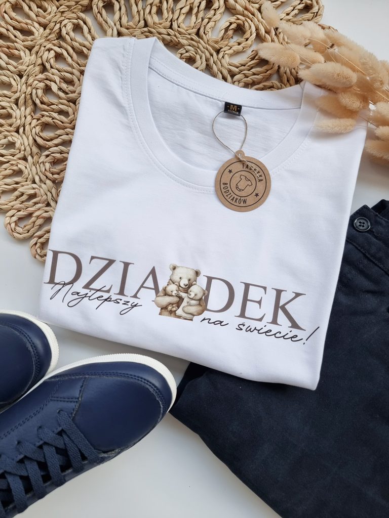 Koszulka męska z nadrukiem Dziadek najlepszy na świecie - obrazek 3